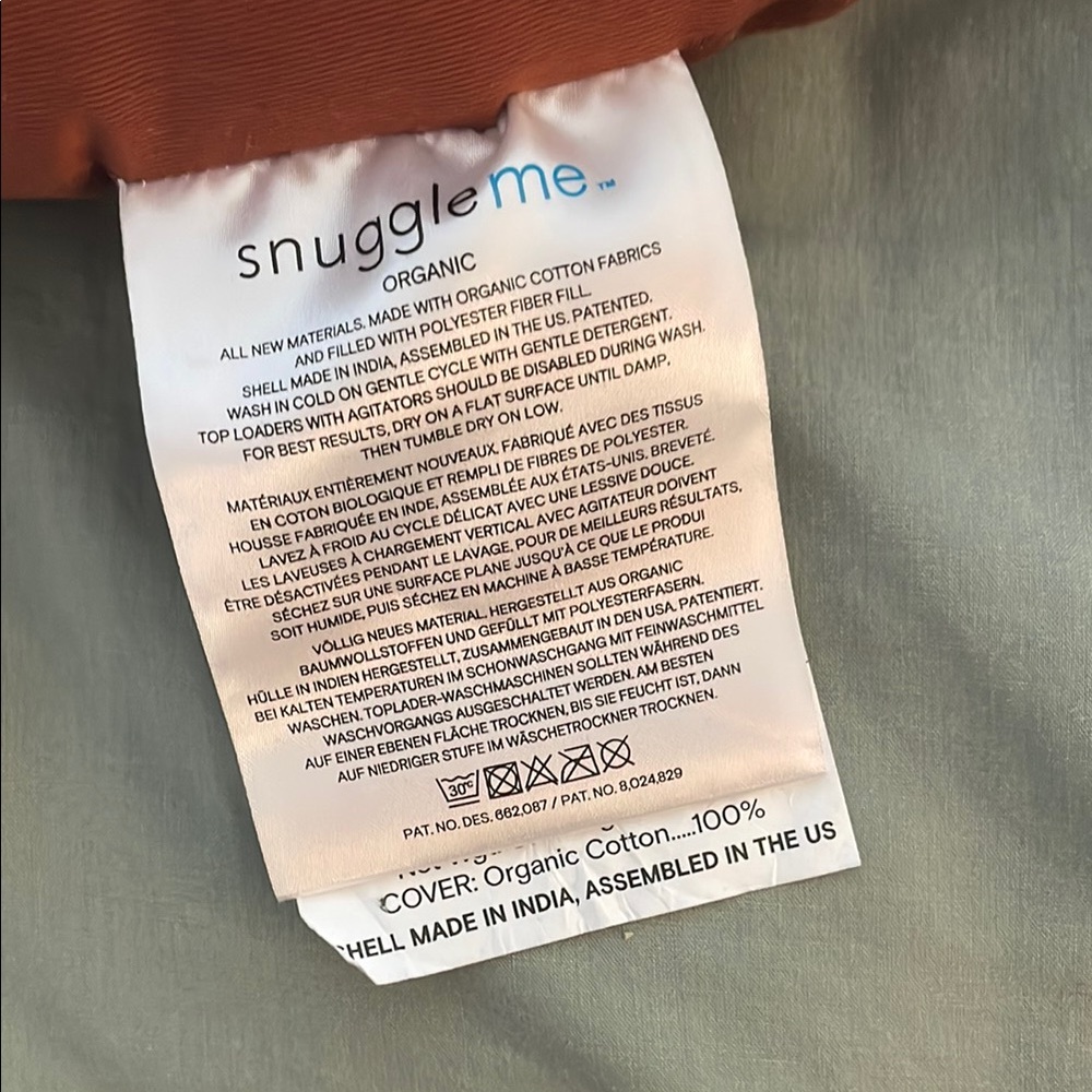 Snuggle Me brick coloured baby Cushion - Picture 2 of 3